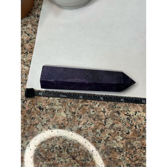 Natural Dark Lepidolite Tower - Picture 8 of 8